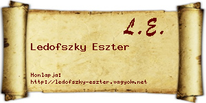 Ledofszky Eszter névjegykártya